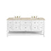 Breckenridge 72" Double Vanity, Bright White, w/ 3 CM Tajnar Eclos Top