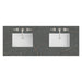 60" Double Top, 3 CM Parisien Bleu Silestone w/ Sink