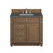 Bristol 36" Single Vanity, Saddle Brown w/ 3 CM Parisien Bleu Silestone Top