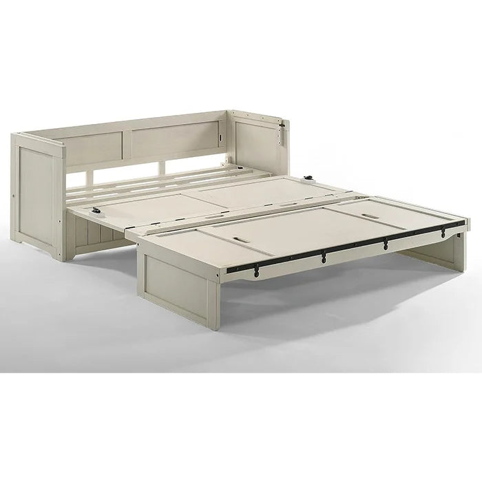 Night and Day Vintage White Murphy Cube Cabinet Bed