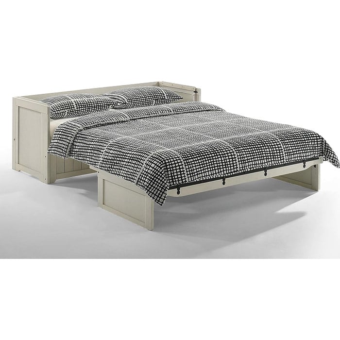 Night and Day Vintage White Murphy Cube Cabinet Bed