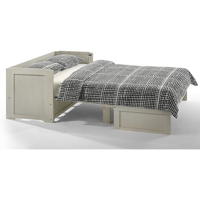 Night and Day Vintage White Murphy Cube Cabinet Bed