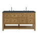 Breckenridge 60" Double Vanity, Bright White, w/ 3 CM Parisien Bleu Quartz Top w/FreePower Wireless Charger