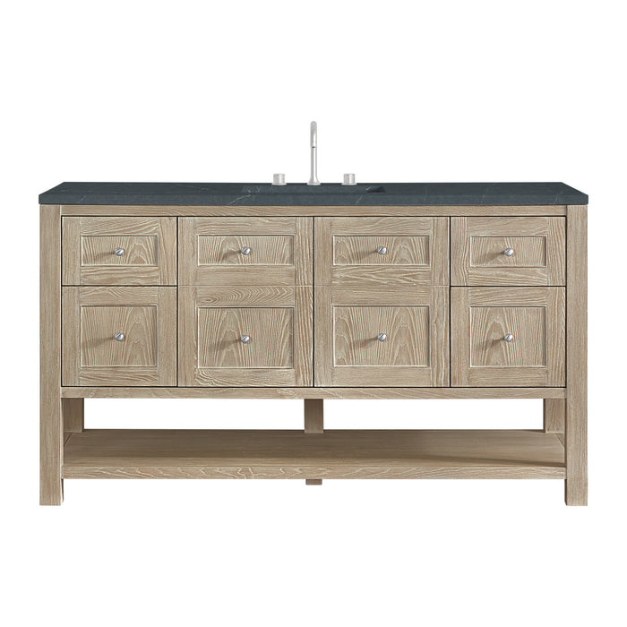 Breckenridge 60" Single Vanity, Smokey Celadon, w/ 3 CM Victorian Silver Silestone Top w/ FreePower Wireless Charger