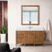 James Martin Brittany 60" Single Bathroom Vanity in Saddle Brown, shown in a bathroom setting