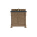 Brookfield 36" Single Vanity, Pecan w/3 CM Charcoal Soapstone Silestone Top