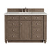 Bristol 48" Single Vanity, Whitewashed Walnut w/ 3 CM Ethereal Noctis Silestone Top