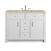 Bellshire 48" Single Vanity, Bright White w/ 3 CM Tajnar Eclos Top