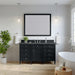 Brittany 60" Single Vanity, Pecan w/ 3 CM Siberian Silestone Top