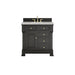 Brookfield 36" Single Vanity, Black Onyx w/ 3 CM Eternal Jasmine Pearl Silestone Top