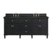 Lorelai 72" Double Vanity, Black Onyx, w/ 3 CM Phantome Eclos Top