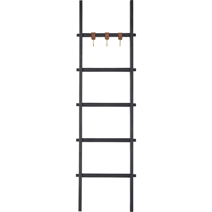 RenWil Mareva Decorative Ladder For Throws W/ PU Leather Accent Hooks SHE032