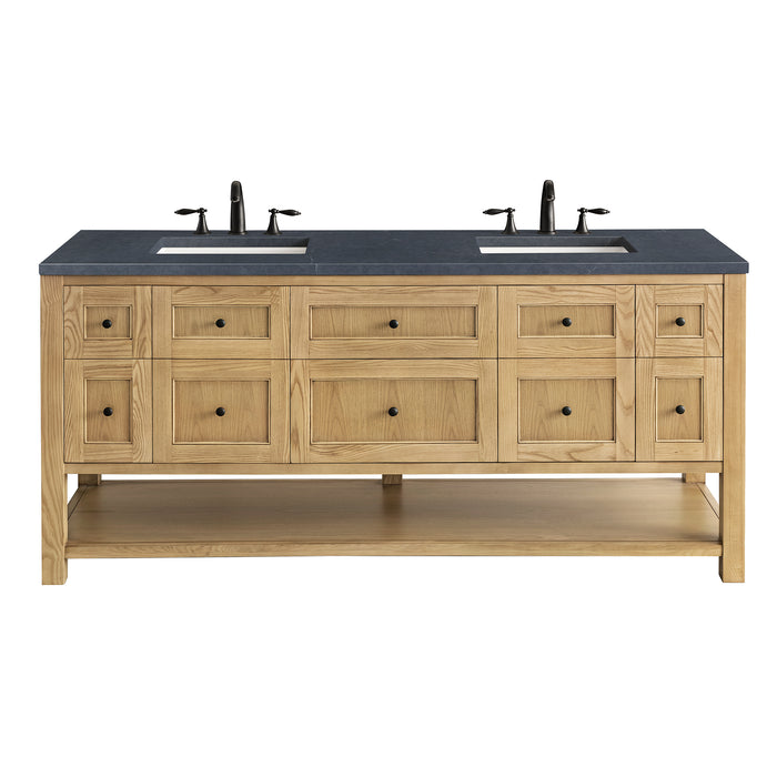 Breckenridge 72" Double Vanity, Bright White w/ 3 CM Parisien Bleu Top w/FreePower Wireless Charger