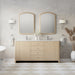 Gracyn 72" Double Vanity, Sable, w/ 3 CM White Zeus Quartz Widespread Top