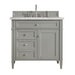 Brittany 36" Single Vanity, Urban Gray w/ 3 CM Eternal Jasmine Pearl Silestone Top