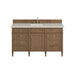 Brittany 60" Single Vanity, Bright White w/ 3 CM Eternal Jasmine Pearl Silestone Top w/FreePower Wireless Charger
