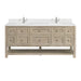 Breckenridge 72" Double Vanity, Smokey Celadon w/ 3 CM Eternal Jasmine Pearl Top w/FreePower Wireless Charger