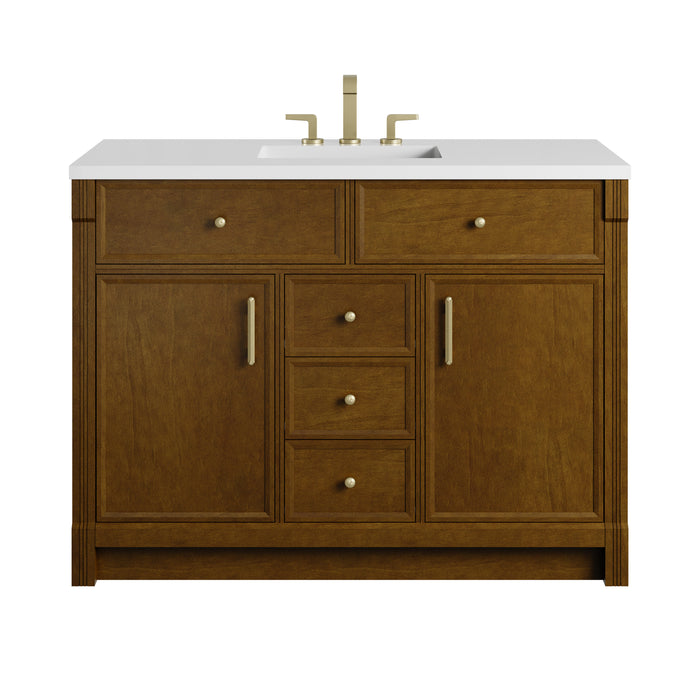 Bellshire 48" Single Vanity, Honey Oak w/ 3 CM Ethereal Noctis Silestone Top