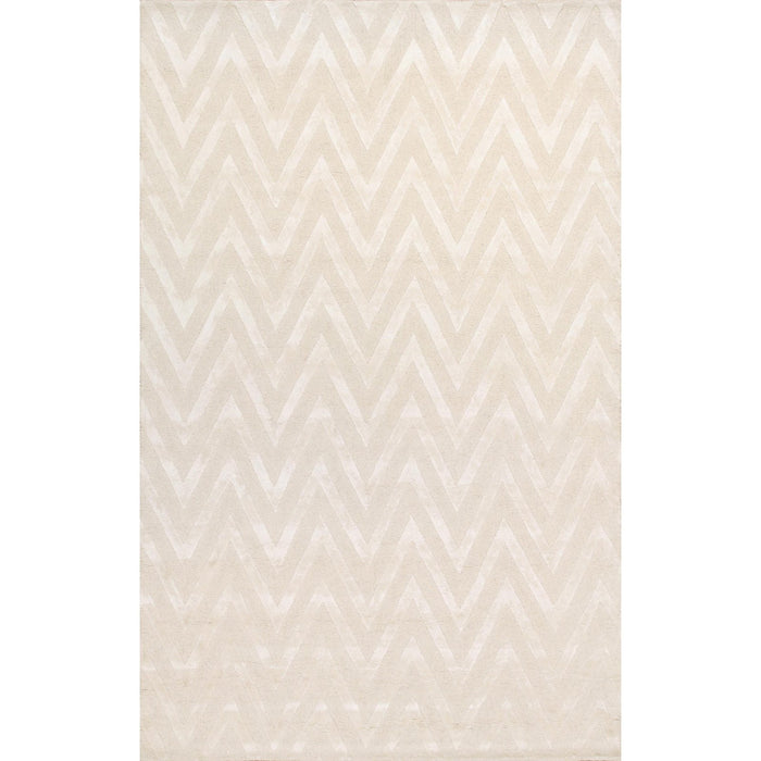 Pasargad Home Edgy Collection Hand-Tufted Bamboo Silk & Wool Area Rug, 9' 9" X 13' 9", Ivory pvny-20 10x14