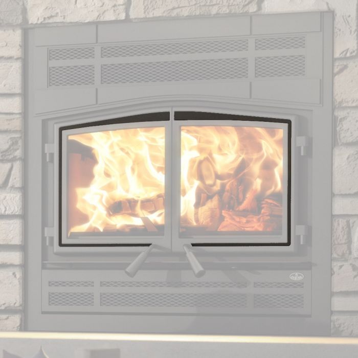 Osburn Black Door Overlay for Osburn Stratford II Wood Fireplace OA10610