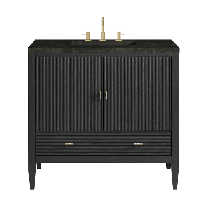 Myrrin 36" Vanity, Carbon Oak, w/ 3 CM Phantome Eclos Top