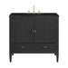 Myrrin 36" Vanity, Carbon Oak, w/ 3 CM Phantome Eclos Top