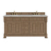 Brookfield 72" Double Vanity, Pecan, w/ 3 CM Charcoal Soapstone Silestone Top