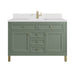 Chicago 48" Single Vanity, Glossy White, w/ 3 CM Parisien Bleu Silestone® Top w/FreePower Wireless Charger