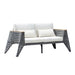 Manhattan Comfort Eiffel Outdoor Patio Conversation Set in Grey and Cream