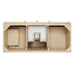 Gracyn 48" Single Vanity, Sable, w/ 3 CM Victorian Silver Silestone Top w/ FreePower Wireless Charger