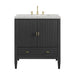 Myrrin 30" Single Vanity, Carbon Oak w/ 3 CM Eternal Jasmine Pearl Silestone Top
