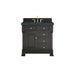Brookfield 36" Single Vanity, Black Onyx w/3 CM Charcoal Soapstone Silestone Top