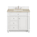 Bristol 36" Single Vanity, Bright White, w/ 3 CM Tajnar Eclos Top