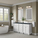 Bristol 72" Double Vanity, Whitewashed Walnut w/ 3 CM Victorian Silver Silestone Top w/FreePower Wireless Charger