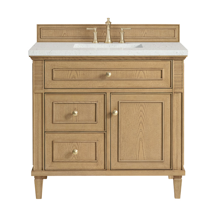 Lorelai 36" Single Vanity, Light Natural Oak w/ 3 CM Lime Delight Silestone Top