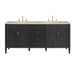 Myrrin 72" Double Vanity, Carbon Oak w/ 3 CM Eternal Jasmine Pearl Silestone Top
