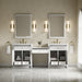 James Martin Vanities Bellshire 84" Dual Vanity Set with 24" Make-Up Counter
