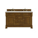 Brookfield 60" Double Vanity, Honey Oak w/3 CM Charcoal Soapstone Silestone Top