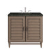 Portland 36" Single Vanity, Whitewashed Walnut, w/ 3 CM Phantome Eclos Top