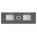 72" Double Top, 3 CM Parisien Bleu Silestone w/ Sink & FreePower Wireless Charger