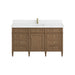 Brittany 60" Single Vanity, Bright White w/ 3 CM Ethereal Noctis Silestone Top