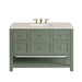 Breckenridge 48" Single Vanity, Light Natural Oak w/ 3 CM Victorian Silver Top w/FreePower Wireless Charger