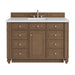 Bristol 48" Single Vanity, Saddle Brown w/ 3 CM Charcoal Soapstone Silestone Top