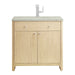 Gracyn 36" Single Vanity, Coastal Driftwood, w/ 3 CM Victorian Silver Quartz Top