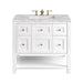 Breckenridge 36" Single Vanity, Bright White w/ 3 CM Victorian Silver Top