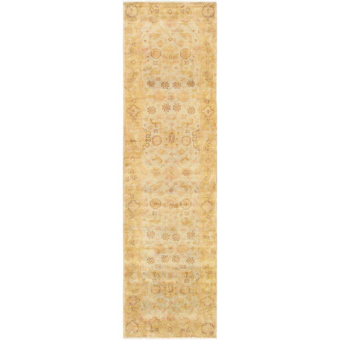 Pasargad Home Oushak Collection Hand-Knotted Lamb's Wool Runner- 2' 9" X 9' 11" PA 2.09X10