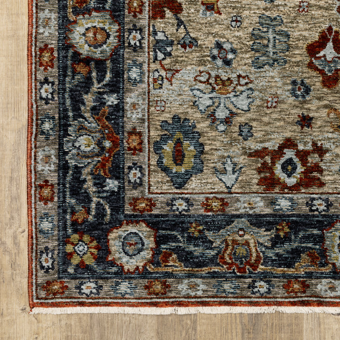 Oriental Weavers Aberdeen 1143H Rust/ Blue 9'10"" x 12'10"" Indoor Area Rug A1143H300394ST