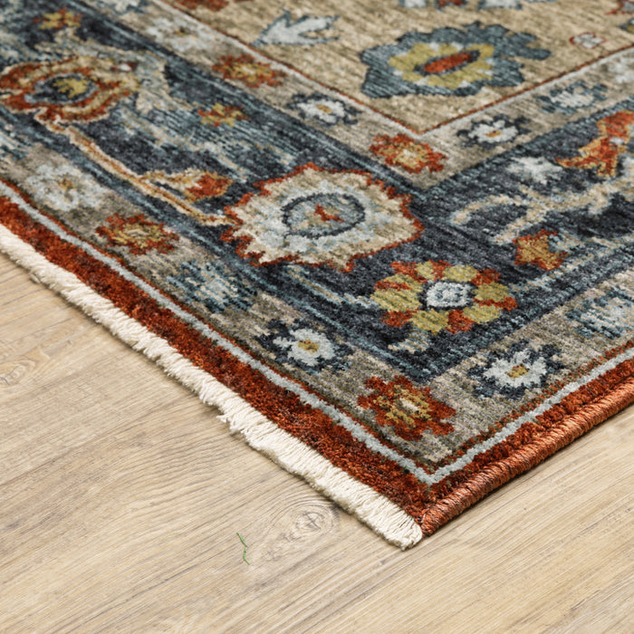 Oriental Weavers Aberdeen 1143H Rust/ Blue 9'10"" x 12'10"" Indoor Area Rug A1143H300394ST