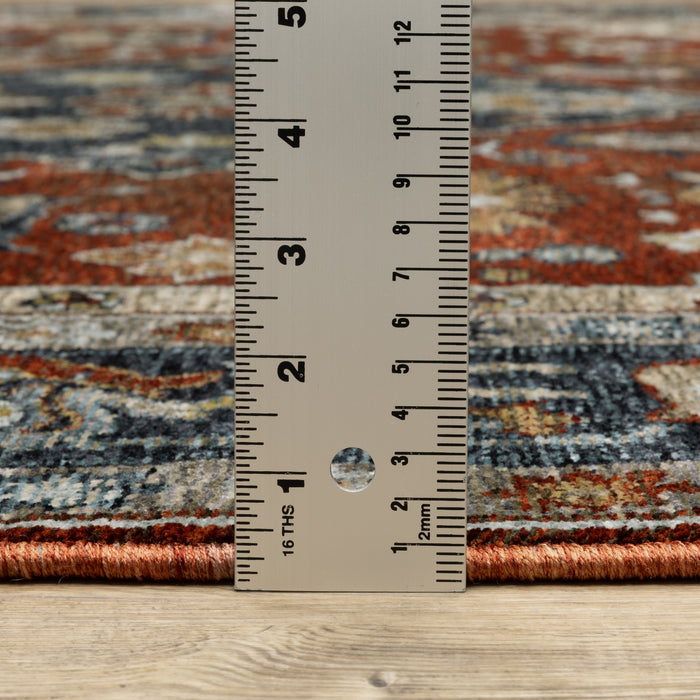 Oriental Weavers Aberdeen 1143H Rust/ Blue 9'10"" x 12'10"" Indoor Area Rug A1143H300394ST