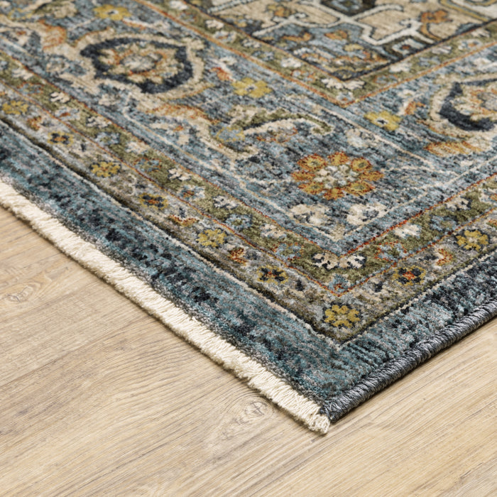 Oriental Weavers Aberdeen 1144Q Blue/ Taupe 9'10"" x 12'10"" Indoor Area Rug A1144Q300394ST